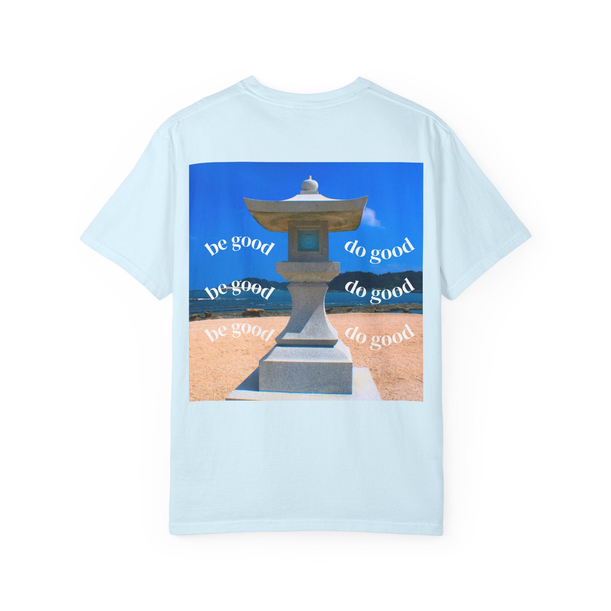 Be Good Do Good Tee — 'Peak Delusion' Script Chest & Lantern Back Graphic T-Shirt