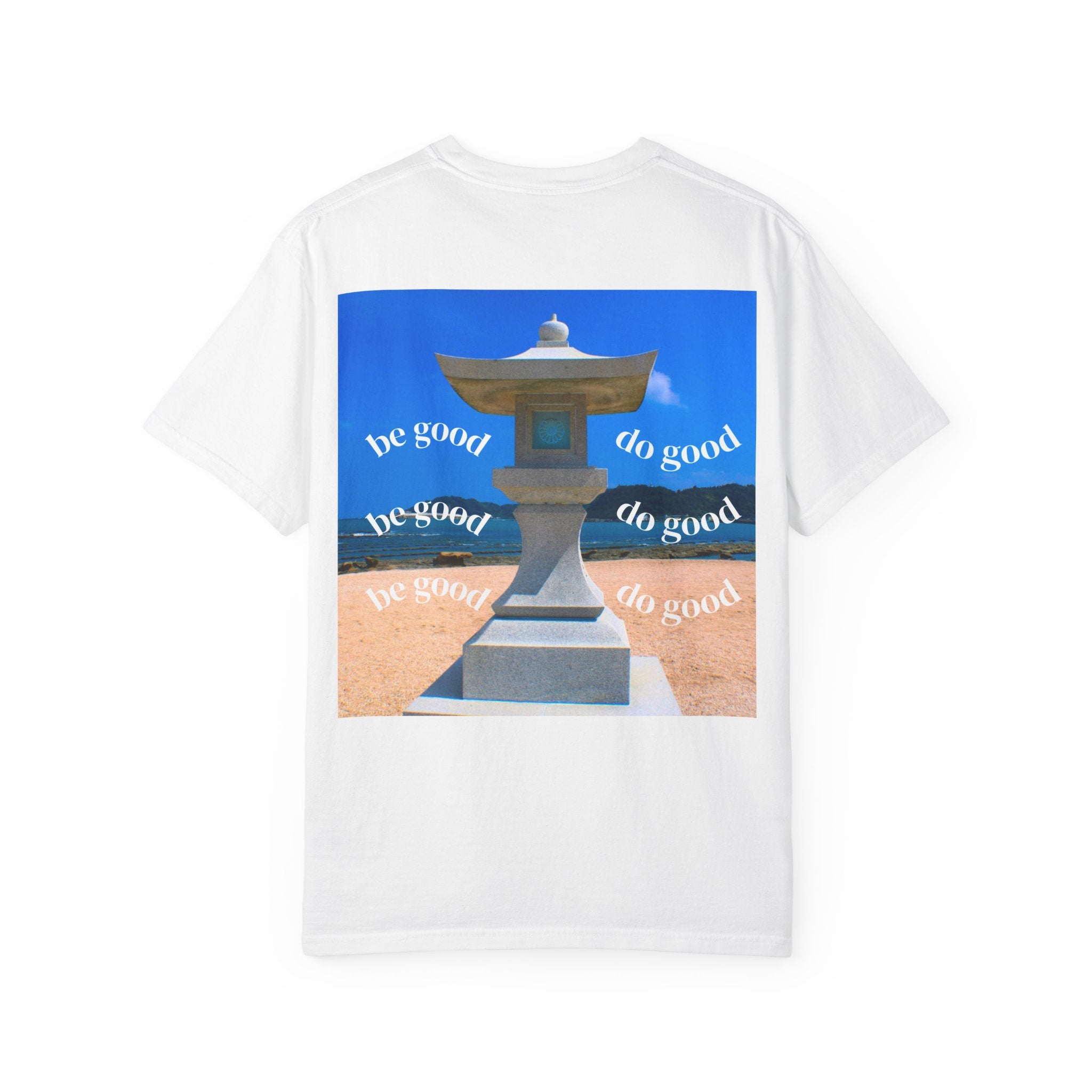 Be Good Do Good Tee — 'Peak Delusion' Script Chest & Lantern Back Graphic T-Shirt