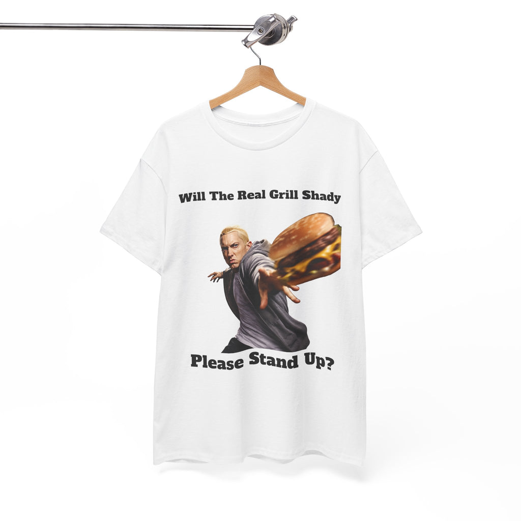 Grill Shady Burger Throwing Tee | Funny Rap Parody T-Shirt