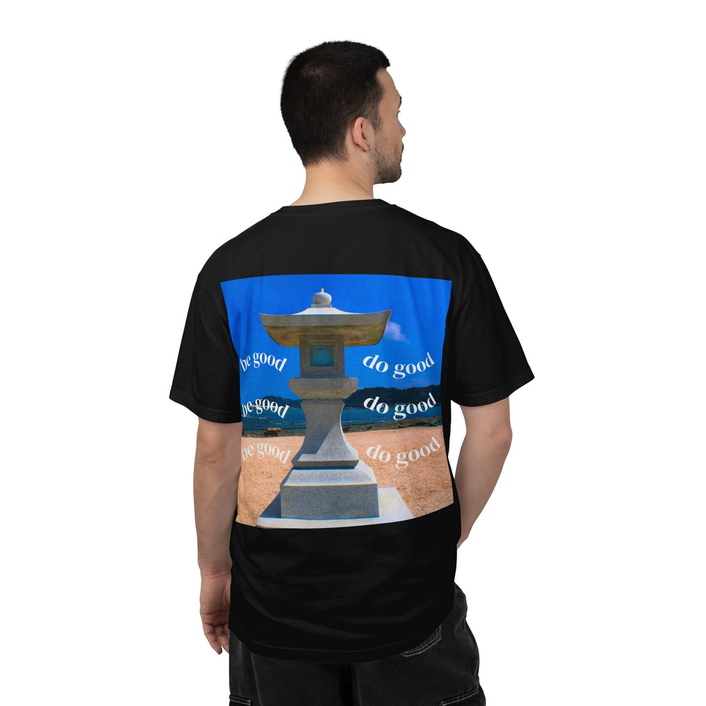 Be Good Do Good Tee — 'Peak Delusion' Script Chest & Lantern Back Graphic T-Shirt